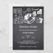 Chalkboard Adventure wacht op Baby shower Kaart (Voorkant)