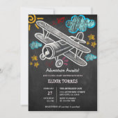 Chalkboard Adventure wacht op Baby shower Kaart (Voorkant)