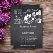 Chalkboard Adventure wacht op Baby shower Kaart