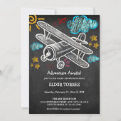 Chalkboard Adventure wacht op Baby shower Kaart (Voorkant)