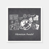 Chalkboard Adventure wacht op Baby shower Servet (Voorkant)