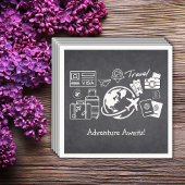 Chalkboard Adventure wacht op Baby shower Servet