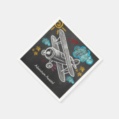 Chalkboard Adventure wacht op Baby shower Servet (Hoek)