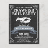Chalkboard AFSTUDEERDER Crawfish Boil Party Invita Briefkaart (Voorkant)