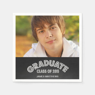 CHALKBOARD AFSTUDEERDER   PAPIERNAPKINS VAN DE GRA SERVETTEN