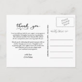 Chalkboard Afstuderen Bedankt Script Foto Briefkaart (Achterkant)