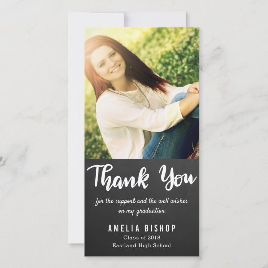 Chalkboard Afstuderen Bedankt Typografie (Voorkant)