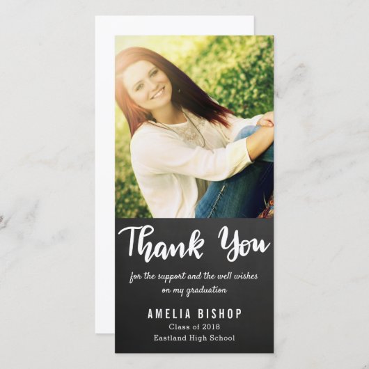 Chalkboard Afstuderen Bedankt Typografie (Voorkant / Achterkant)