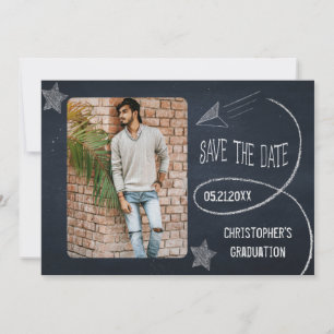  Chalkboard Afstuderen Foto slaat de datum op Save The Date
