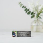 Chalkboard Afstuderen Klasse Photo Insert-kaart Contactkaartje (Staand voorkant)