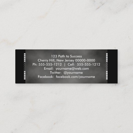 Chalkboard Afstuderen Klasse Photo Insert-kaart Contactkaartje (Achterkant)