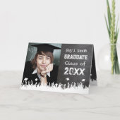 Chalkboard Afstuderen Uitnodiging Uw Foto (Voorkant)