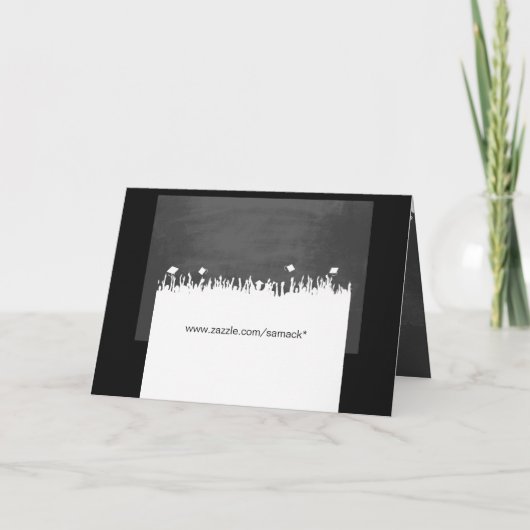 Chalkboard Afstuderen Uitnodiging Uw Foto (Achterkant)
