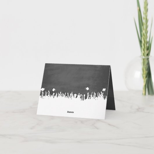 Chalkboard Afstuderen Uitnodiging Uw Foto (Achterkant)
