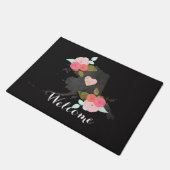 Chalkboard Alaska State Waterverf Bloemen Welkom Deurmat (Schuin)