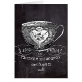 Chalkboard Alice in Wonderland tea party teacup (Voorkant)