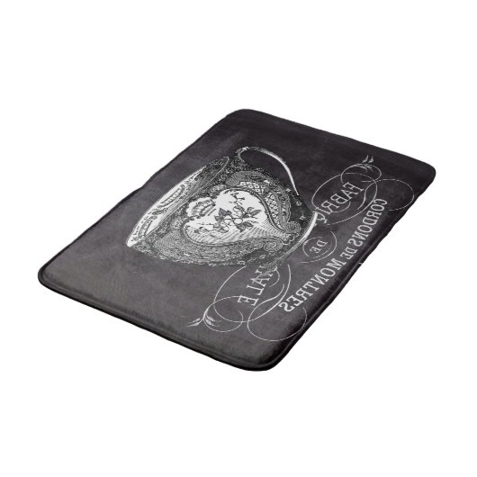 Chalkboard Alice in Wonderland tea party teacup Badmat (Gekanteld)