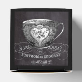 Chalkboard Alice in Wonderland tea party teacup Bedankdoosjes (Bovenkant)