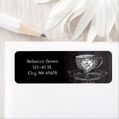 Chalkboard Alice in Wonderland tea party teacup Etiket (Insitu)