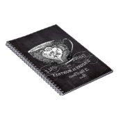 Chalkboard Alice in Wonderland tea party teacup Notitieboek (Rechterzijde)