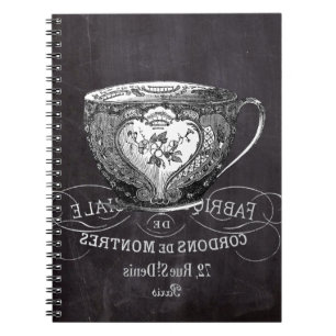 Chalkboard Alice in Wonderland tea party teacup Notitieboek