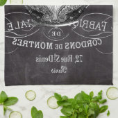 Chalkboard Alice in Wonderland tea party teacup Theedoek (Gevouwen)