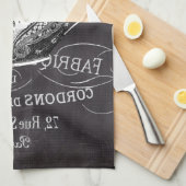 Chalkboard Alice in Wonderland tea party teacup Theedoek (Quarter Fold)