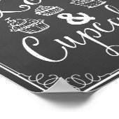 Chalkboard "Alles wat je nodig hebt is liefde en c Poster (Hoek)