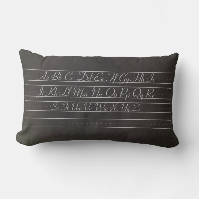Chalkboard Alphabet Pillow Kussen (Voorkant)