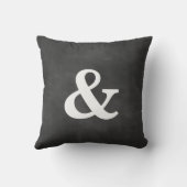 Chalkboard Ampersand Pillow Kussen (Achterkant)