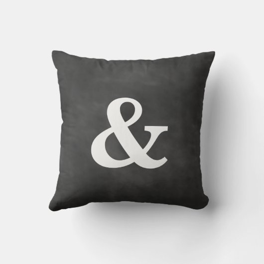 Chalkboard Ampersand Pillow Kussen (Achterkant)