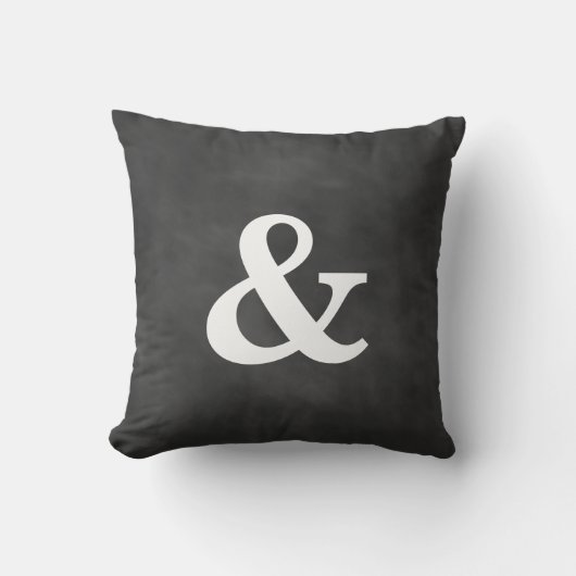 Chalkboard Ampersand Pillow Kussen (Voorkant)