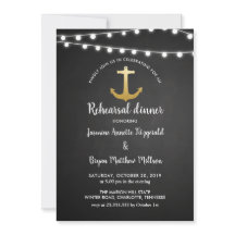 Chalkboard Anchor Faux Gold Foil repesial Dinner