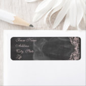 Chalkboard Antiek Pink Floral Address Label (Insitu)