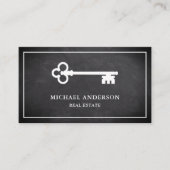 Chalkboard Antiek zeer onroerend goed Visitekaartje (Voorkant)