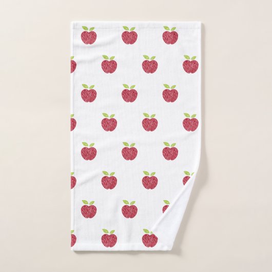 CHALKBOARD APPARAAT RODE WITTE BATHROOM TOWEL SET BAD HANDDOEK (Handdoek)