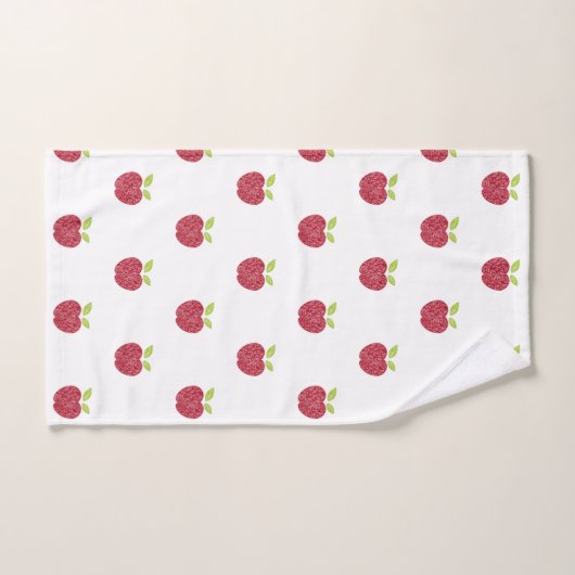 CHALKBOARD APPARAAT RODE WITTE BATHROOM TOWEL SET BAD HANDDOEK (Handdoek)