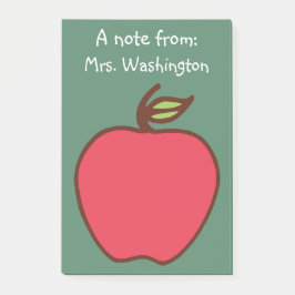 Chalkboard Apple Teacher's Post It Notes Gift