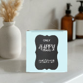 Chalkboard Aqua Mini Bruiloft Weefsel Dozen Bedankdoosjes