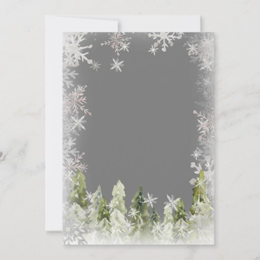 Chalkboard Arctics Winter Onederland Verjaardag Kaart (Achterkant)