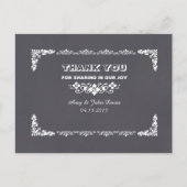 Chalkboard art deco bruiloft dank u notities deco3 (Voorkant)