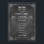 Chalkboard Art Deco Richtingen invoegen Kaart<br><div class="desc">Eenvoudige,  elegante bruiloft-invoegkaart met dunne,  fancy draden die denken aan een  kunstdecoontwerp tegen een getextureerde achtergrond. Gebruik deze kaart voor Richtingen,  Aanvulling,  of een andere belangrijke informatie voor uw gasten.</div>