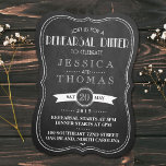 Chalkboard Art Deco Wedding Rehearsal Dinner Kaart<br><div class="desc">Chalkboard Art Deco Wedding Rehearsal Dinner Invitations</div>