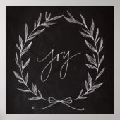 Chalkboard Art - Joy Wreath Poster (Voorkant)