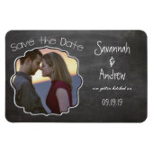 Chalkboard Art Wedding Save the Date Magneet (Horizontaal)