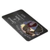 Chalkboard Art Wedding Save the Date Magneet (Rechterzijde)