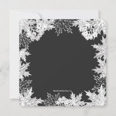 Chalkboard Autumn Leaves Bridal Shower Invitation Kaart (Achterkant)