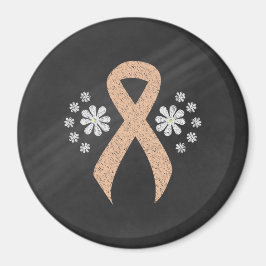 Chalkboard Awareness Peach Ribbon Magneet