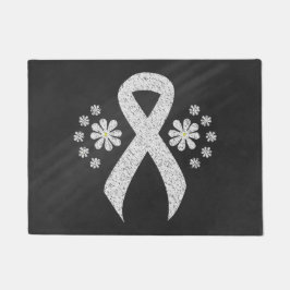Chalkboard Awareness White Ribbon Deurmat