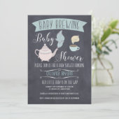 Chalkboard Baby Brewing Baby shower Uitnodiging (Staand voorkant)